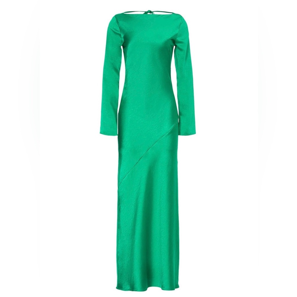 Line & Dot Cassie Bias Dress in Kelly Green size small